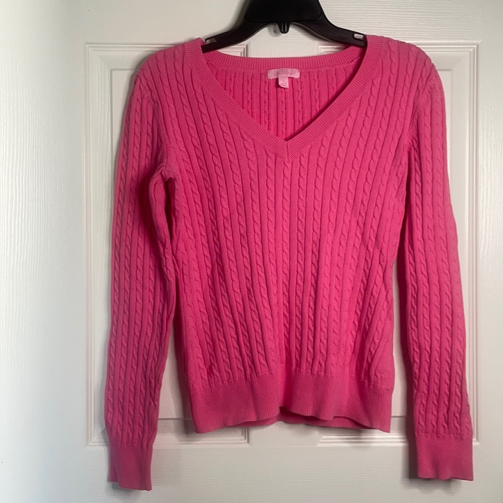 Lilly Pulitzer v neck knit long sleeve sweater
